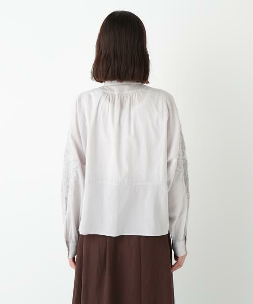 human woman / ヒューマンウーマン シャツ・ブラウス | ◆インドコットンボイルアップリケブラウス | 詳細6