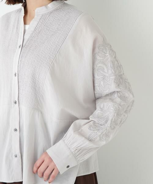 human woman / ヒューマンウーマン シャツ・ブラウス | ◆インドコットンボイルアップリケブラウス | 詳細8