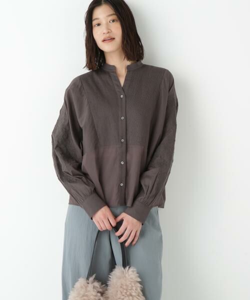 human woman / ヒューマンウーマン シャツ・ブラウス | ◆インドコットンボイルアップリケブラウス | 詳細13