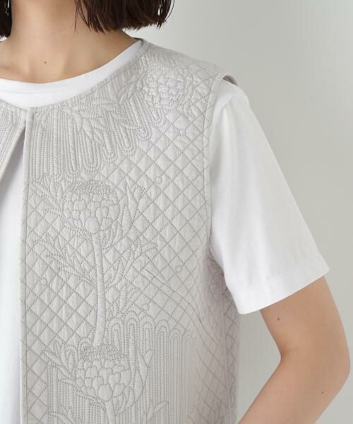 human woman / ヒューマンウーマン シャツ・ブラウス | ◆インドコットンボイルキルティングジレ | 詳細7