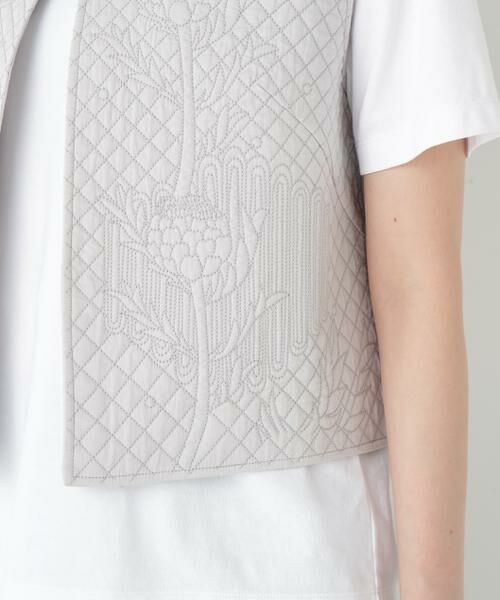 human woman / ヒューマンウーマン シャツ・ブラウス | ◆インドコットンボイルキルティングジレ | 詳細8