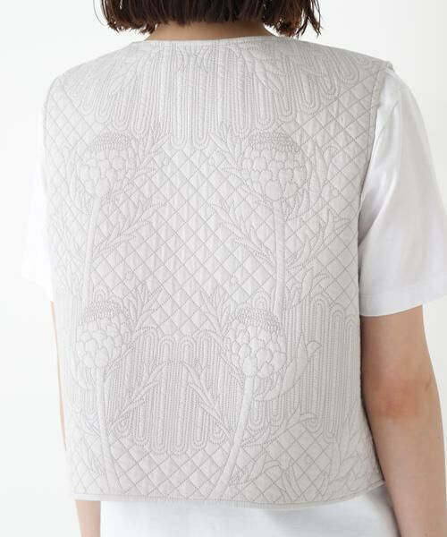 human woman / ヒューマンウーマン シャツ・ブラウス | ◆インドコットンボイルキルティングジレ | 詳細9