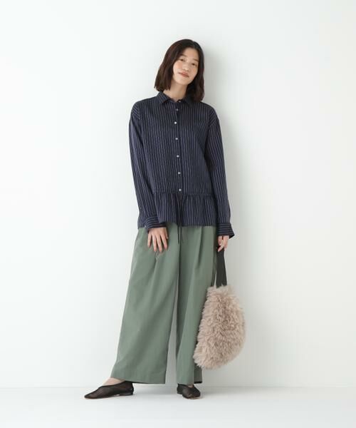 human woman / ヒューマンウーマン シャツ・ブラウス | ◆シアストライプブラウス | 詳細3
