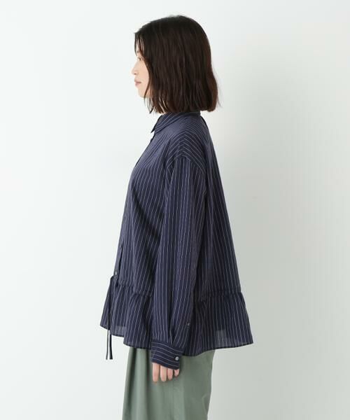human woman / ヒューマンウーマン シャツ・ブラウス | ◆シアストライプブラウス | 詳細5