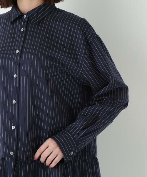 human woman / ヒューマンウーマン シャツ・ブラウス | ◆シアストライプブラウス | 詳細8