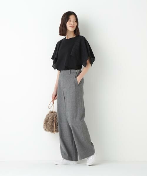 human woman / ヒューマンウーマン パンツ | ◆シェルタリングドライオックスセミワイドパンツ | 詳細3