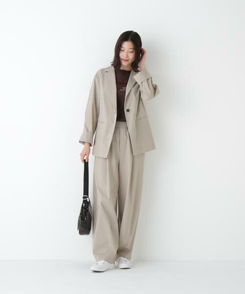 human woman / ヒューマンウーマン パンツ | ◆TR×TCポプリンストレッチイージーカーブパンツ | 詳細3