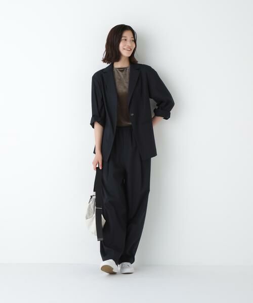 human woman / ヒューマンウーマン パンツ | ◆TR×TCポプリンストレッチイージーカーブパンツ | 詳細13