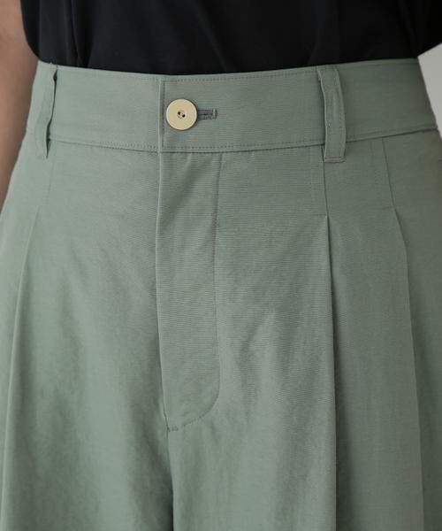 human woman / ヒューマンウーマン パンツ | ◆綿ナイロンタッサータックワイドパンツ | 詳細10