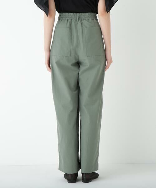 human woman / ヒューマンウーマン パンツ | ◆綿ナイロンタッサータックワイドパンツ | 詳細8