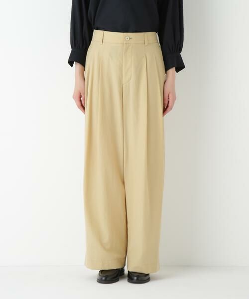 human woman / ヒューマンウーマン パンツ | ◆綿ナイロンタッサータックワイドパンツ | 詳細19