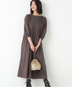 human woman / ヒューマンウーマン ワンピース | ◆インドコットンボイルキルティングドッキングワンピース