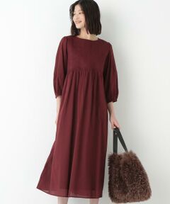 human woman / ヒューマンウーマン ワンピース | ◆インドコットンボイルキルティングドッキングワンピース