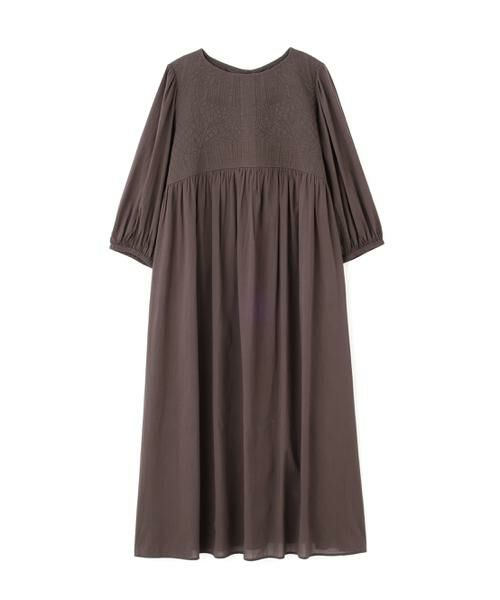 human woman / ヒューマンウーマン ワンピース | ◆インドコットンボイルキルティングドッキングワンピース | 詳細1