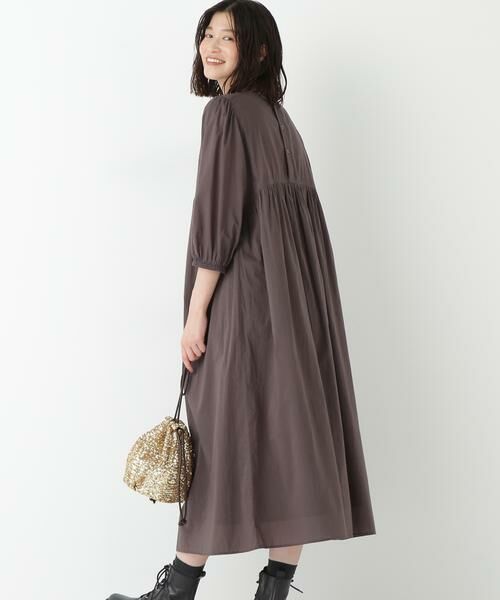 human woman / ヒューマンウーマン ワンピース | ◆インドコットンボイルキルティングドッキングワンピース | 詳細2