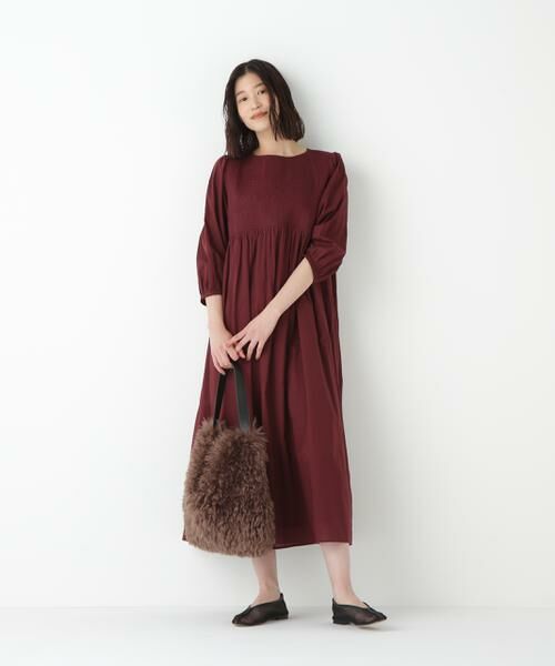 human woman / ヒューマンウーマン ワンピース | ◆インドコットンボイルキルティングドッキングワンピース | 詳細15