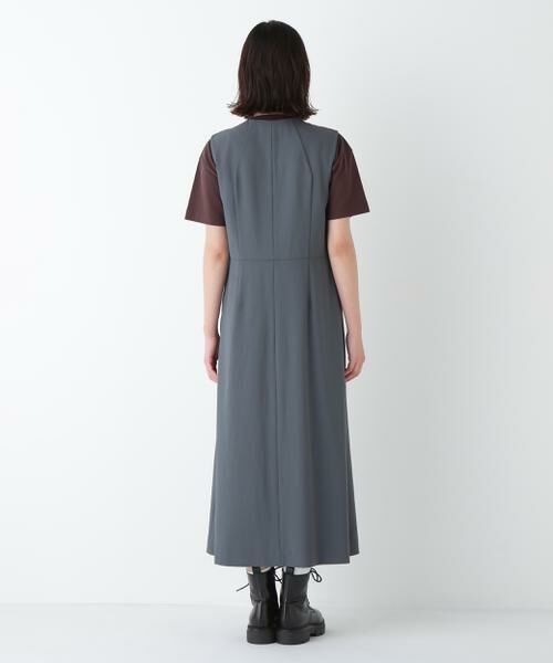 human woman / ヒューマンウーマン ワンピース | ◆Ｔ／ＴＡツイルラップ風ノースリーブワンピース | 詳細7