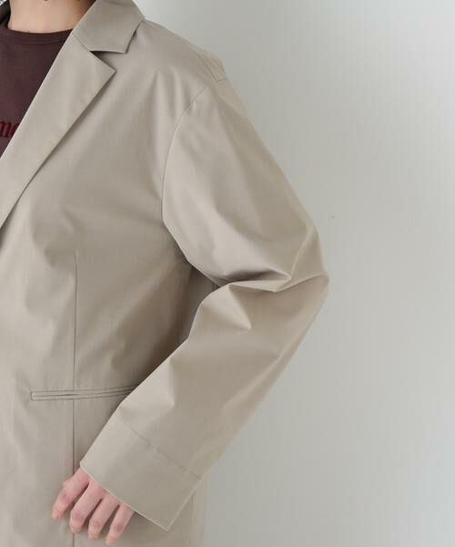 human woman / ヒューマンウーマン テーラードジャケット | ◆TR×TCポプリンストレッチボックステーラードジャケット | 詳細7