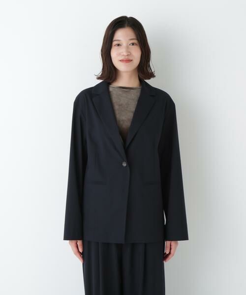 human woman / ヒューマンウーマン テーラードジャケット | ◆TR×TCポプリンストレッチボックステーラードジャケット | 詳細14