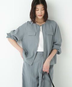 human woman / ヒューマンウーマン ブルゾン | ◆クルーネックショートブルゾン