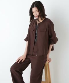 human woman / ヒューマンウーマン ブルゾン | ◆クルーネックショートブルゾン