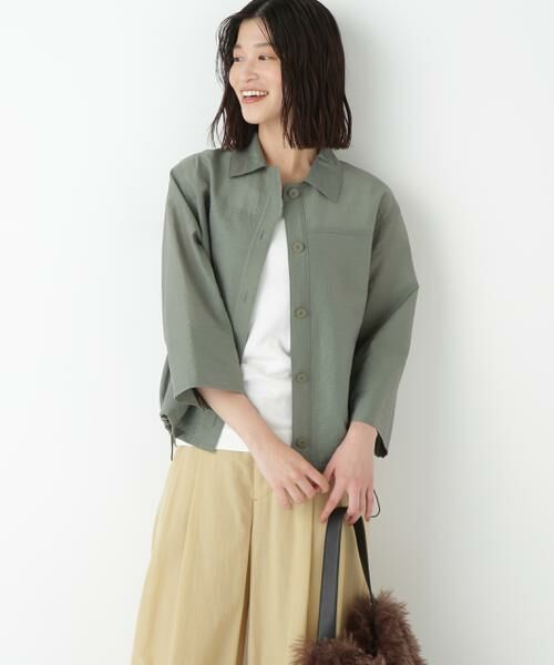 human woman / ヒューマンウーマン ブルゾン | ◆C/Nシアタッサーブルゾン(カーキ)