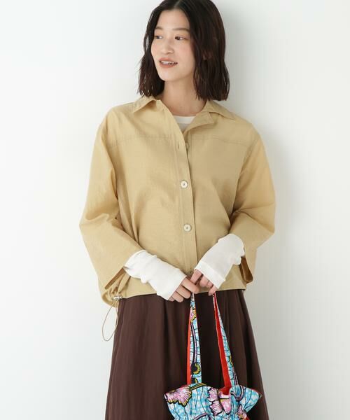 human woman / ヒューマンウーマン ブルゾン | ◆C/Nシアタッサーブルゾン(ベージュ)