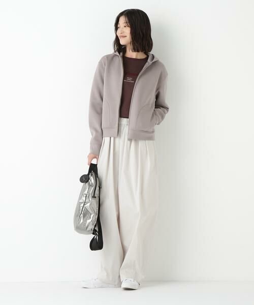 human woman / ヒューマンウーマン カットソー | ◆クッションダンボールジップパーカー | 詳細2