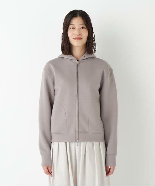 human woman / ヒューマンウーマン カットソー | ◆クッションダンボールジップパーカー | 詳細3