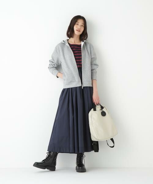 human woman / ヒューマンウーマン カットソー | ◆クッションダンボールジップパーカー | 詳細9