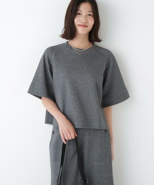 human woman / ヒューマンウーマン カットソー | ◆ダンボールラグランスリーブプルオーバー | 詳細7