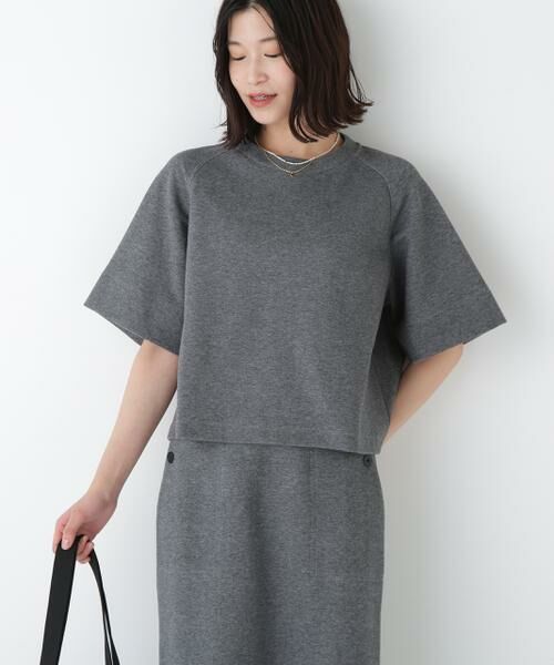 human woman/ヒューマンウーマン ◆ダンボールラグランスリーブプルオーバー チャコール1 Ｍ