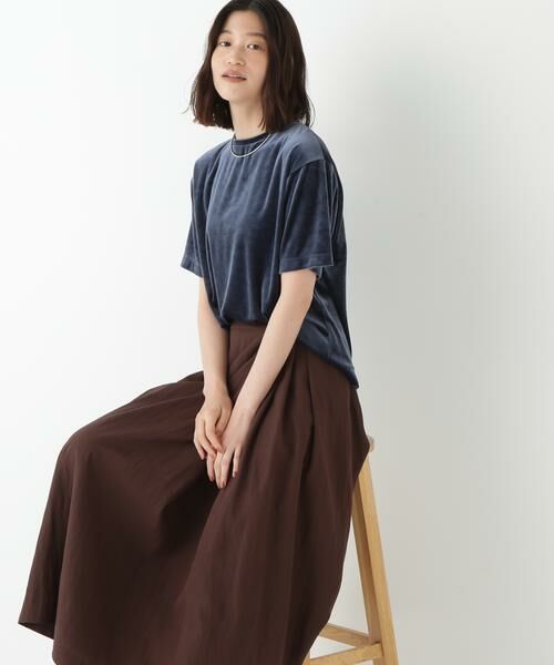 ◇ベロアTシャツ （カットソー）｜human woman / ヒューマン