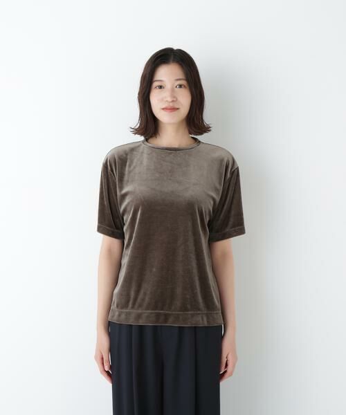 human woman / ヒューマンウーマン カットソー | ◆ベロアＴシャツ | 詳細14