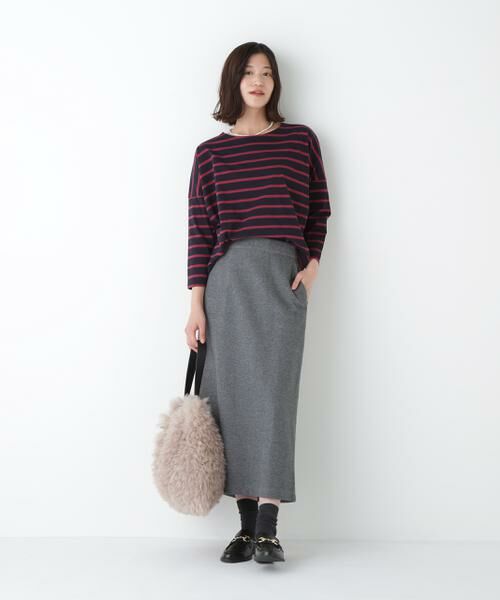 human woman / ヒューマンウーマン カットソー | ◆72/2サイロプレミアムハイゲージボーダー | 詳細3