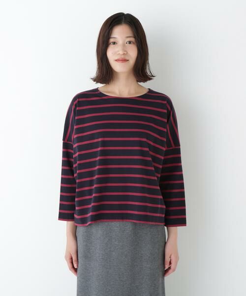 human woman / ヒューマンウーマン カットソー | ◆72/2サイロプレミアムハイゲージボーダー | 詳細4