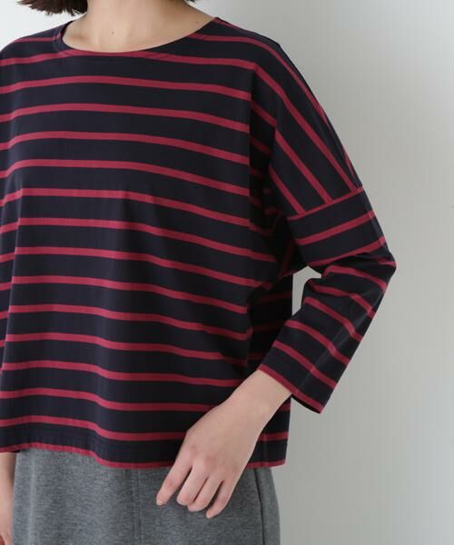 human woman / ヒューマンウーマン カットソー | ◆72/2サイロプレミアムハイゲージボーダー | 詳細8