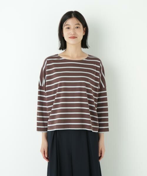 human woman / ヒューマンウーマン カットソー | ◆72/2サイロプレミアムハイゲージボーダー | 詳細13