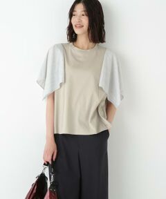 human woman / ヒューマンウーマン カットソー | ◆コットンローンレースドッキングプルオーバー