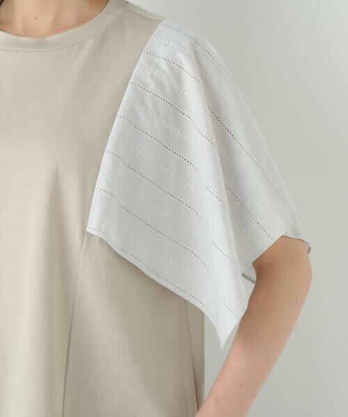 human woman / ヒューマンウーマン カットソー | ◆コットンローンレースドッキングプルオーバー | 詳細14