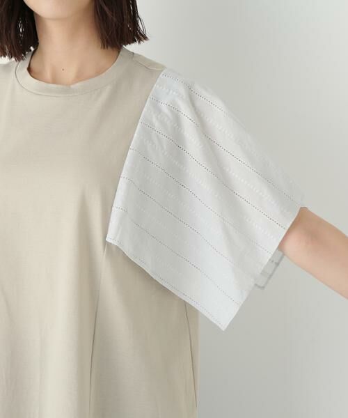 human woman / ヒューマンウーマン カットソー | ◆コットンローンレースドッキングプルオーバー | 詳細15