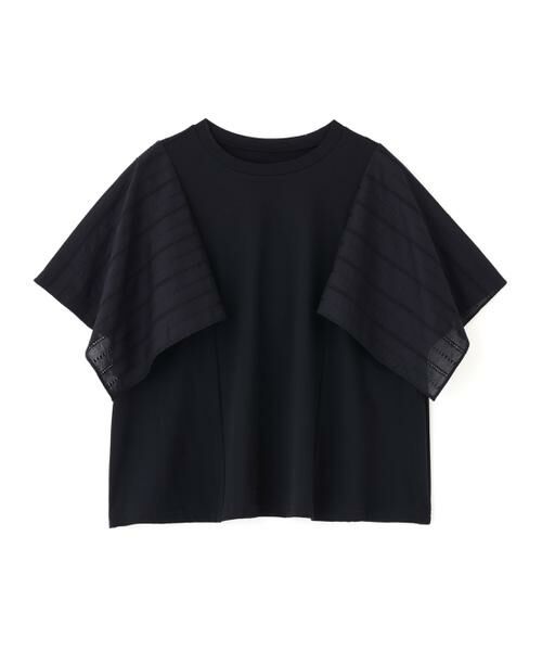 human woman / ヒューマンウーマン カットソー | ◆コットンローンレースドッキングプルオーバー | 詳細19