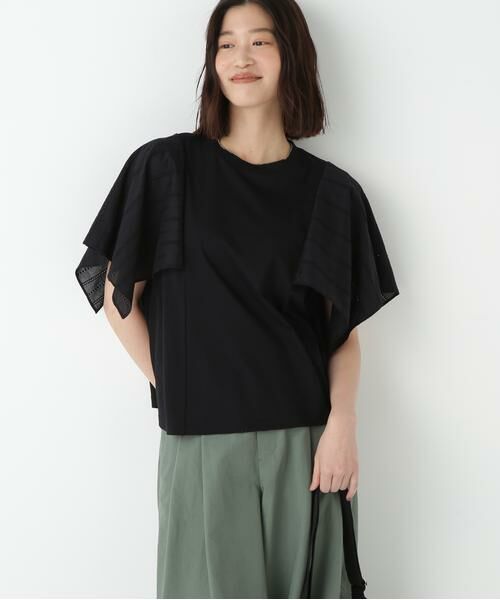 human woman / ヒューマンウーマン カットソー | ◆コットンローンレースドッキングプルオーバー | 詳細20