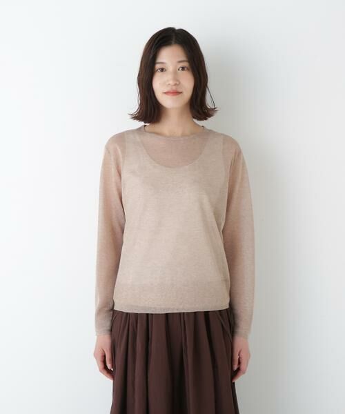 human woman / ヒューマンウーマン ニット・セーター | ◆ハイゲージラメクルーネックプルオーバー | 詳細3