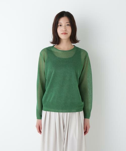 human woman / ヒューマンウーマン ニット・セーター | ◆ハイゲージラメクルーネックプルオーバー | 詳細9