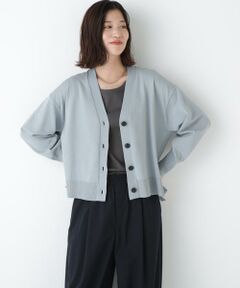 human woman / ヒューマンウーマン ニット・セーター | ◆オーガニックコットン混プレーティングカーディガン