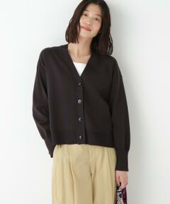 human woman / ヒューマンウーマン ニット・セーター | ◆オーガニックコットン混プレーティングカーディガン