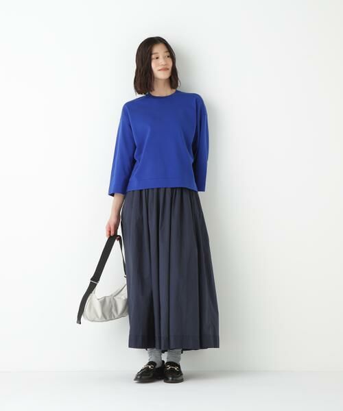 human woman / ヒューマンウーマン ニット・セーター | ◆オーガニックコットン混プレーティングプルオーバー | 詳細3