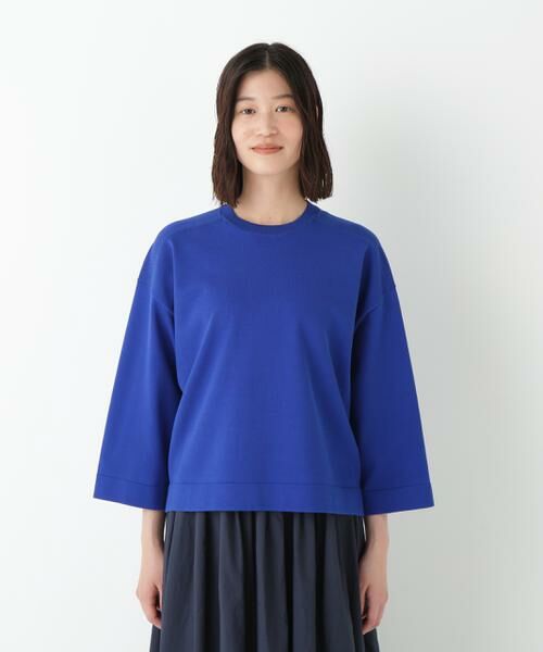 human woman / ヒューマンウーマン ニット・セーター | ◆オーガニックコットン混プレーティングプルオーバー | 詳細4