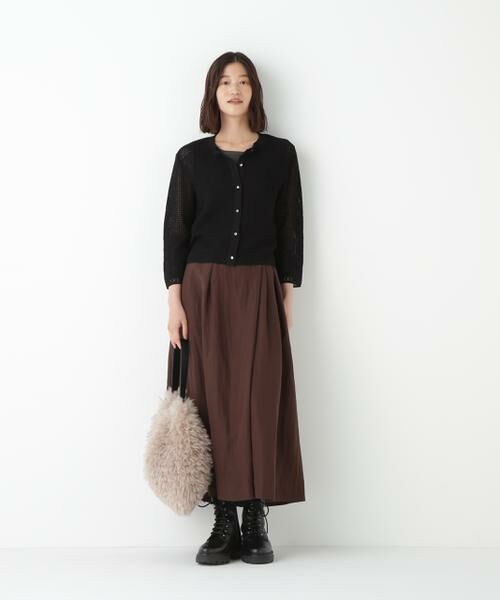 human woman / ヒューマンウーマン ニット・セーター | ◆透かしブークレニットカーディガン | 詳細3